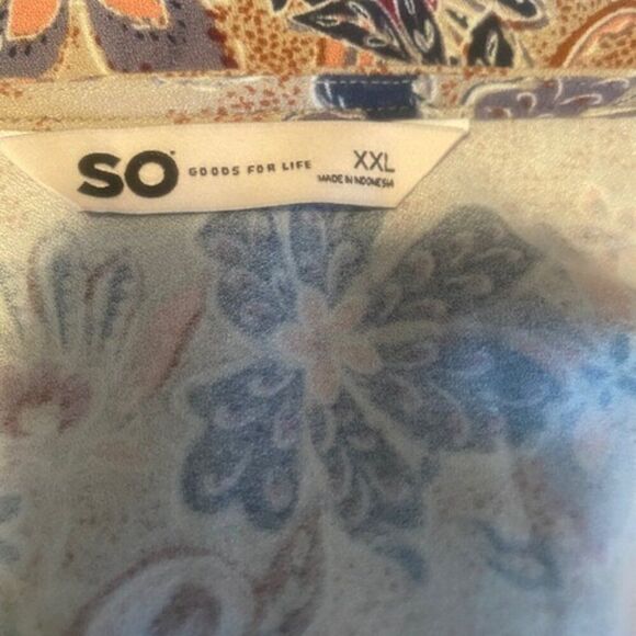 SO Floral Faux Wrap V-neck dress, size XXL - Picture 4 of 5